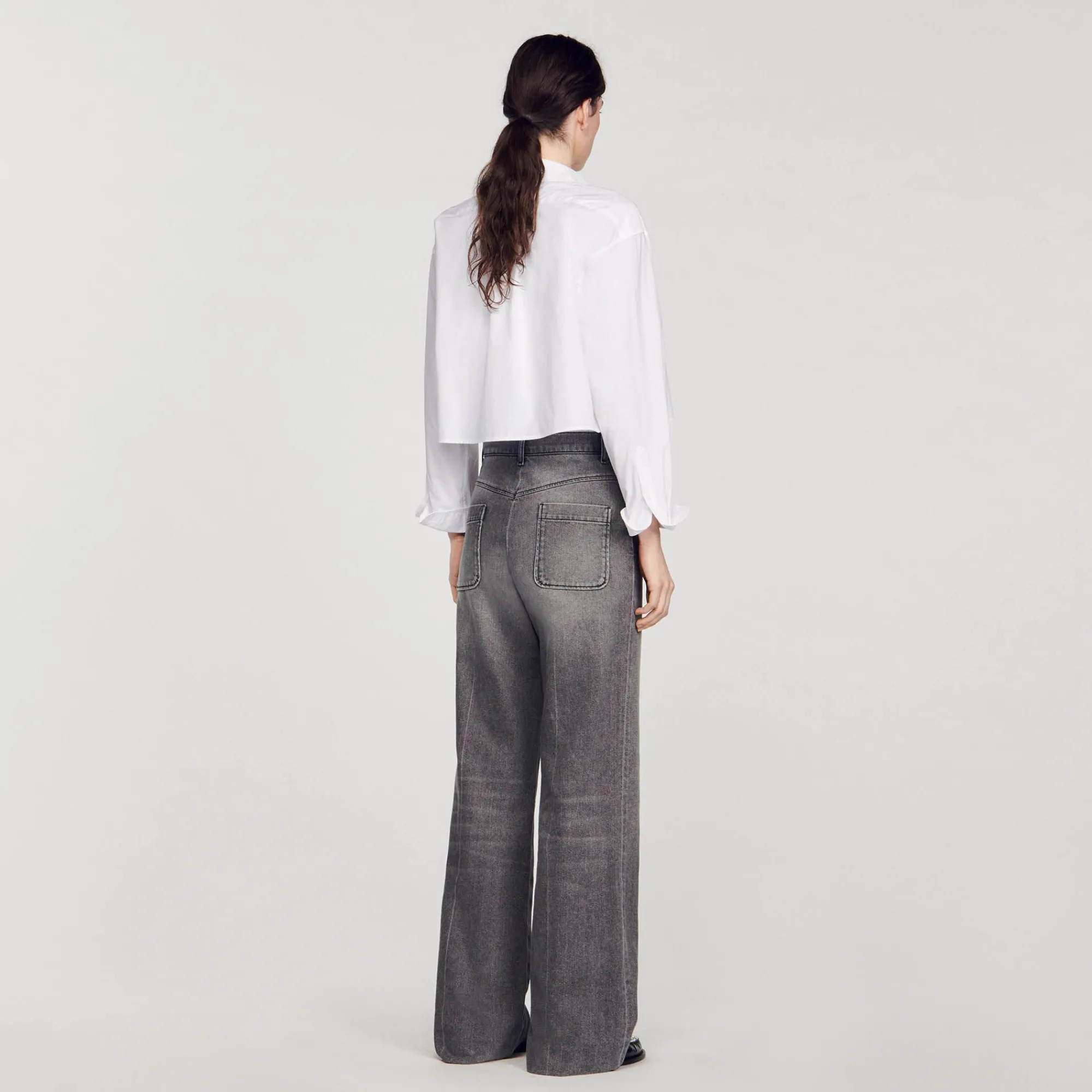 Mulheres Sandro Paris Jeans Queimados Desbotados