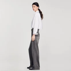 Mulheres Sandro Paris Jeans Queimados Desbotados