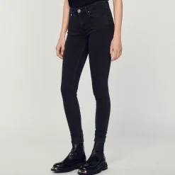 Mulheres Sandro Paris Jeans Slim Fit, Cintura Regular