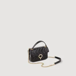 Mulheres Sandro Paris Mini Bolsa Yza Em Couro Liso