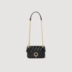 Mulheres Sandro Paris Mini Bolsa Yza Em Couro Liso