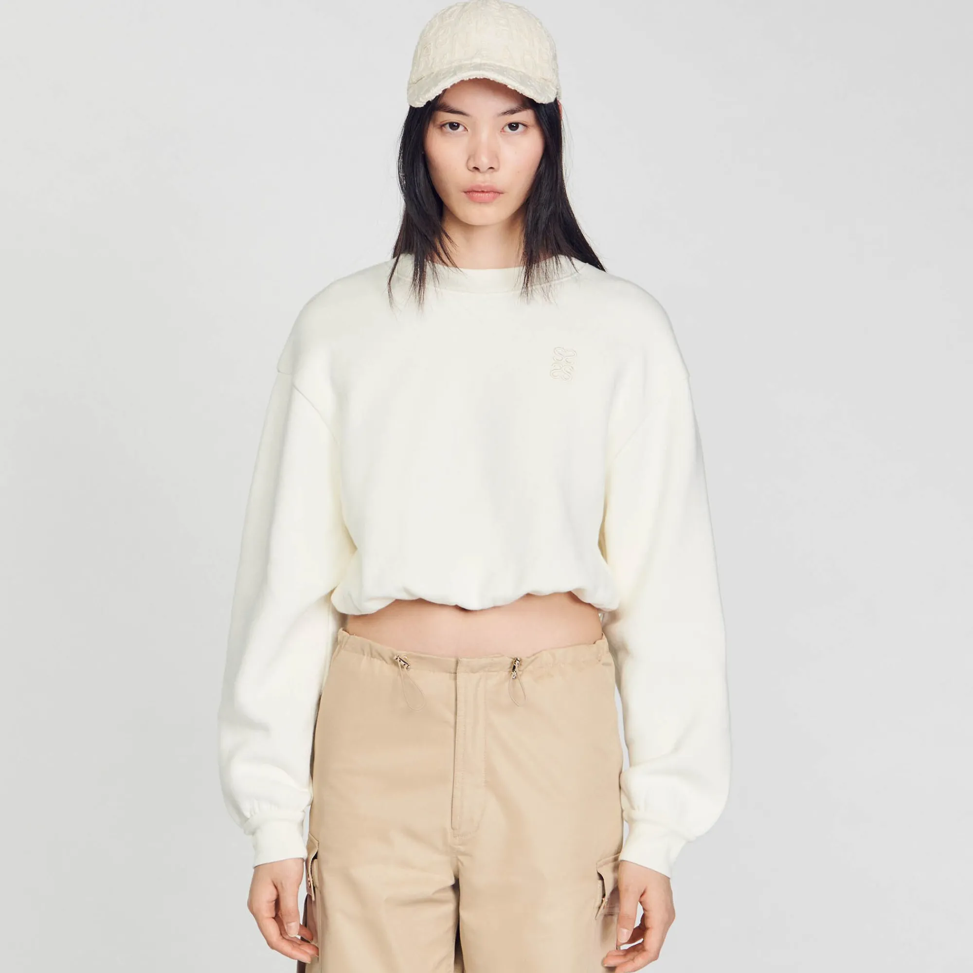 Mulheres Sandro Paris Moletom Recortado