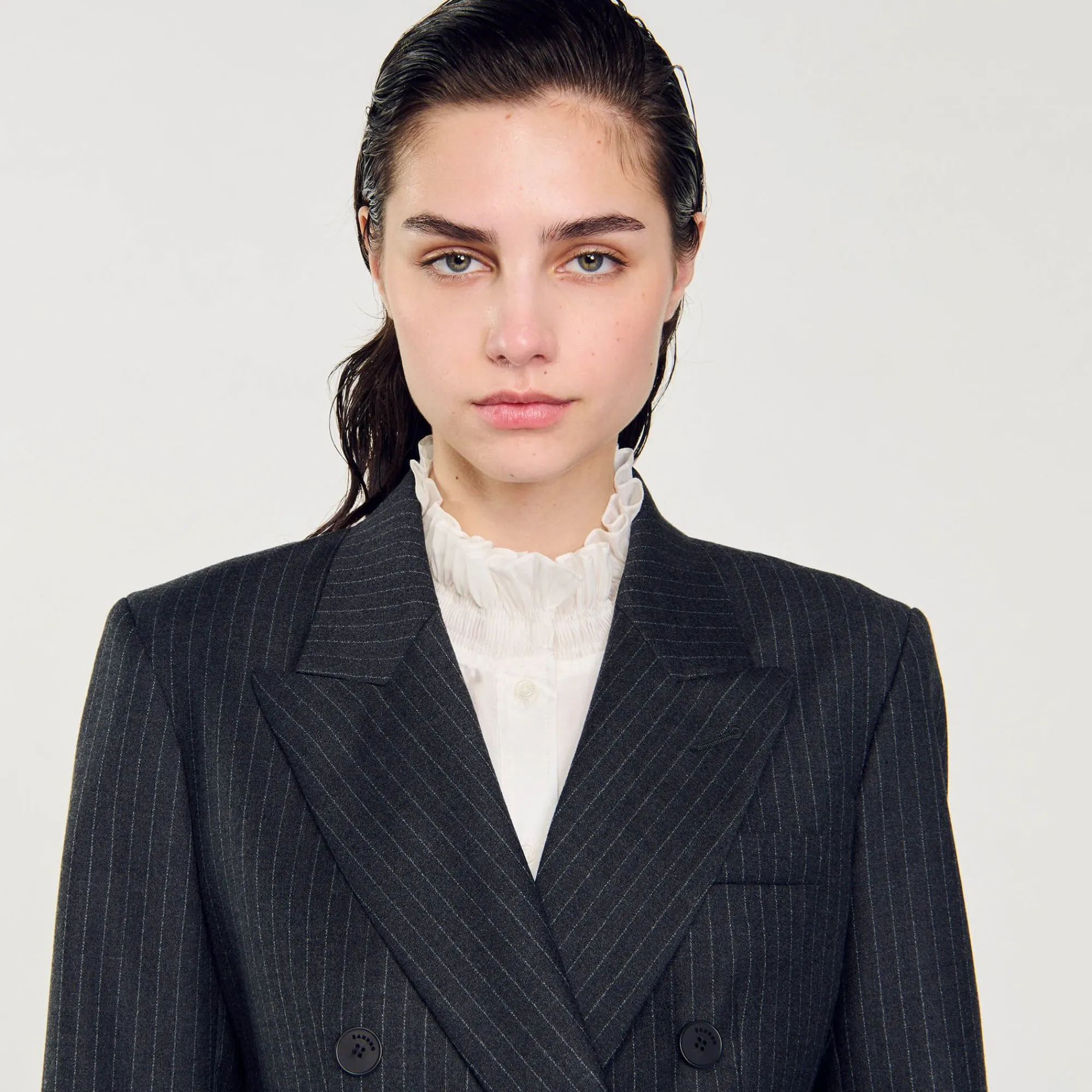 Mulheres Sandro Paris Paleto Listrado