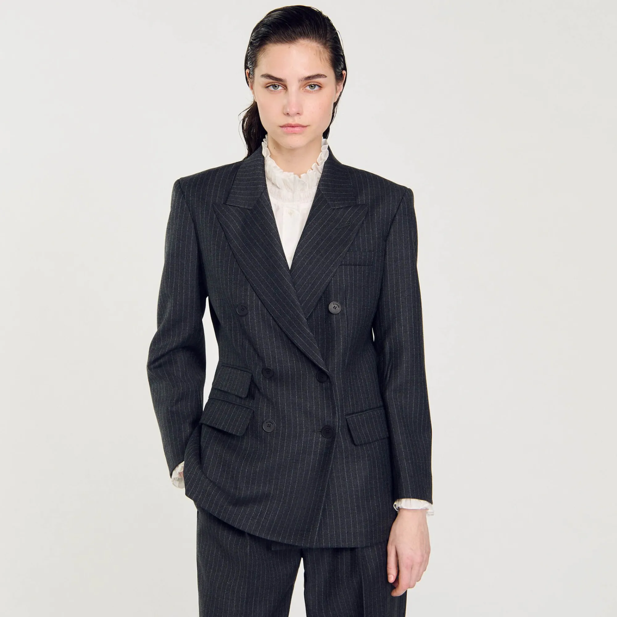 Mulheres Sandro Paris Paleto Listrado