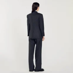 Mulheres Sandro Paris Paleto Listrado