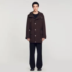 Homem Sandro Paris Parka De Algodao