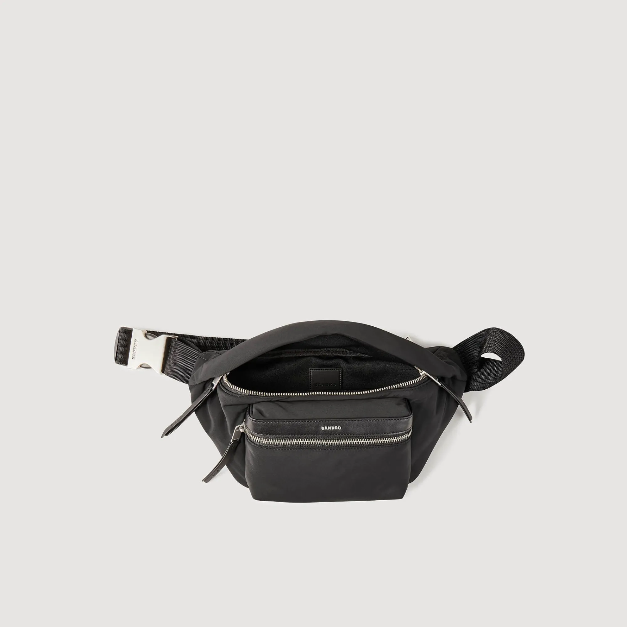 Homem Sandro Paris Pochete Em Tecido E Couro