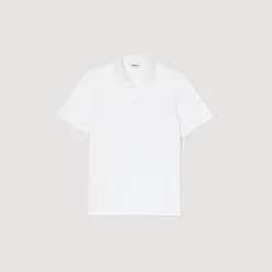 Homem Sandro Paris Polo De Algodao Com Flor