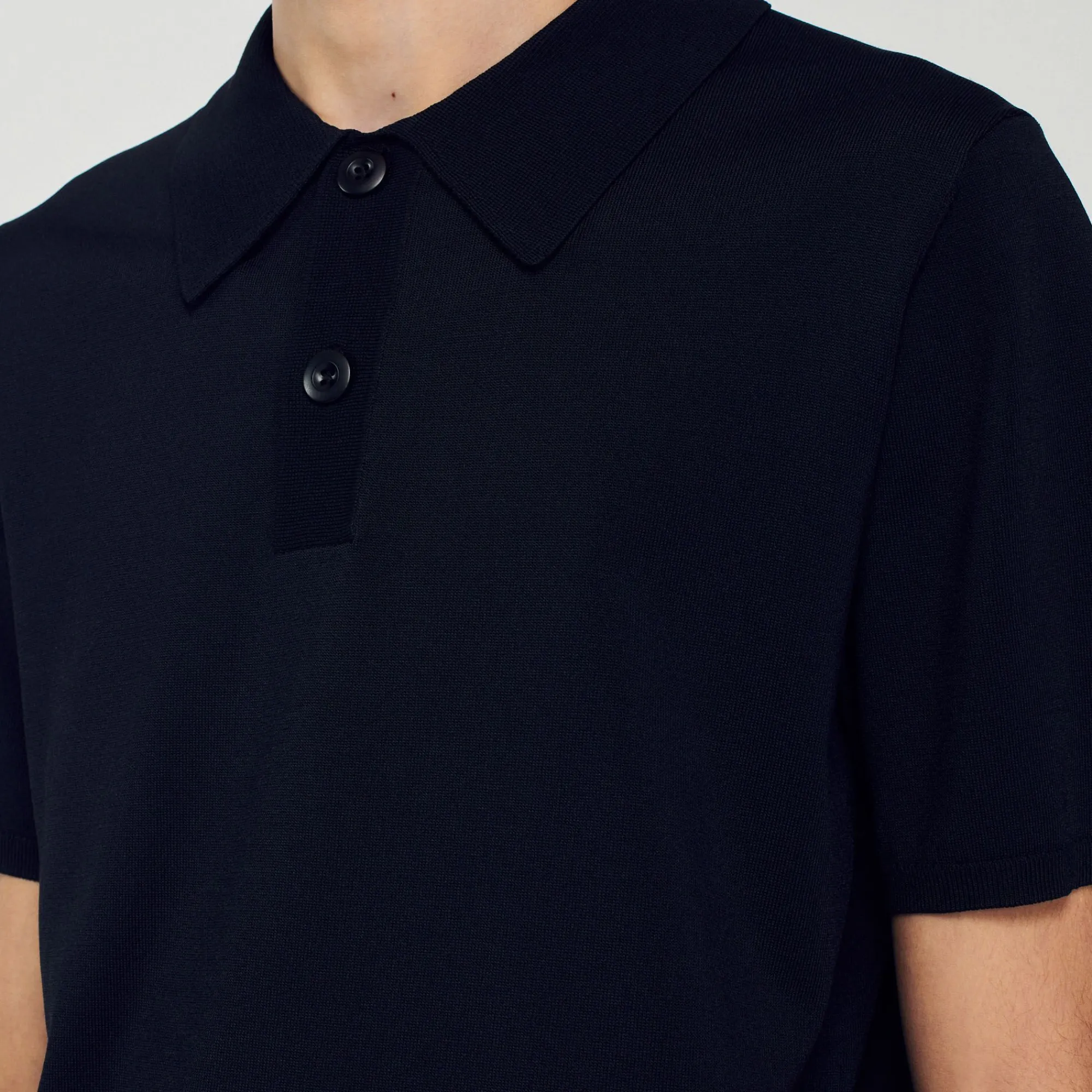 Homem Sandro Paris Polo De Malha De Manga Curta