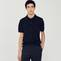 Homem Sandro Paris Polo De Malha De Manga Curta