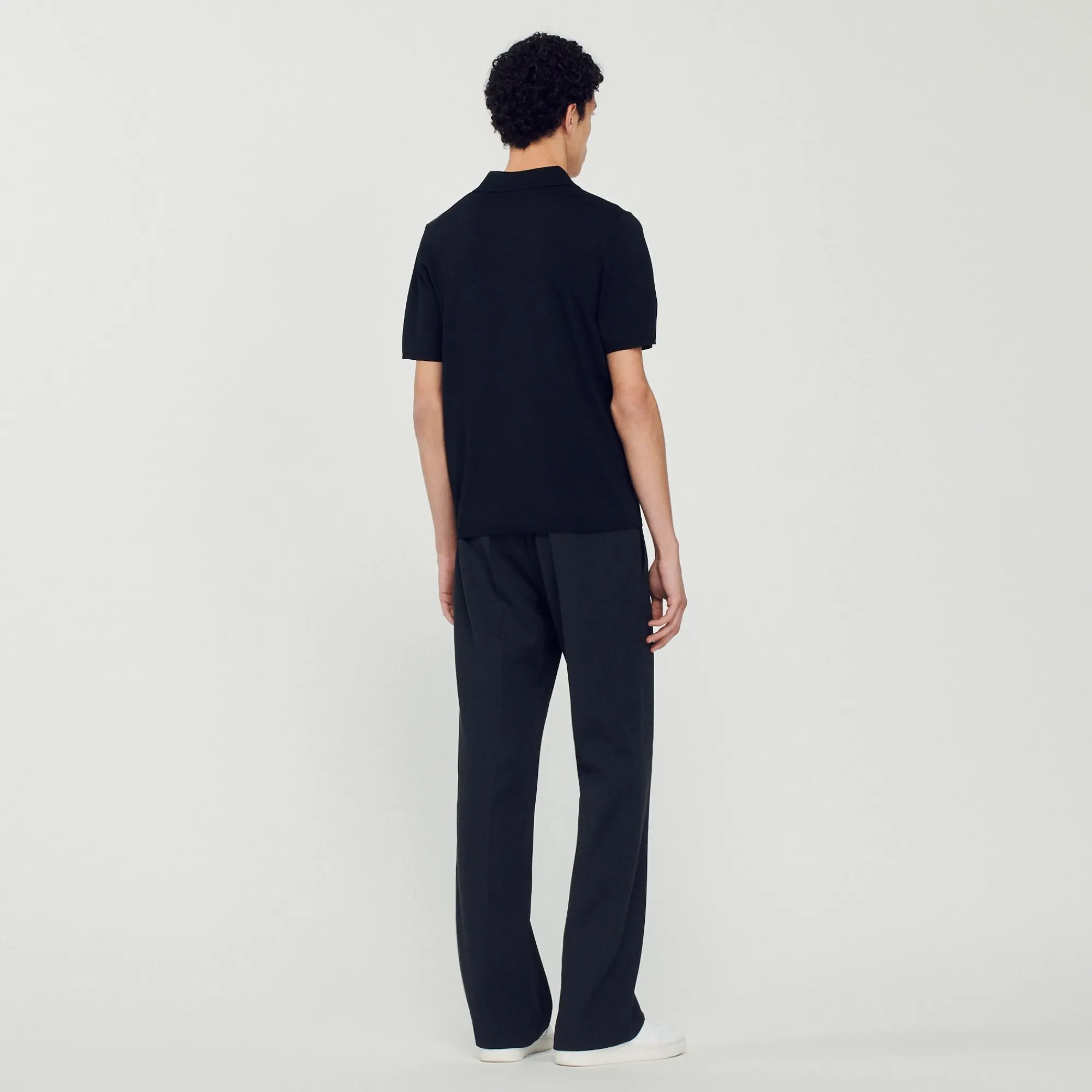 Homem Sandro Paris Polo De Malha De Manga Curta