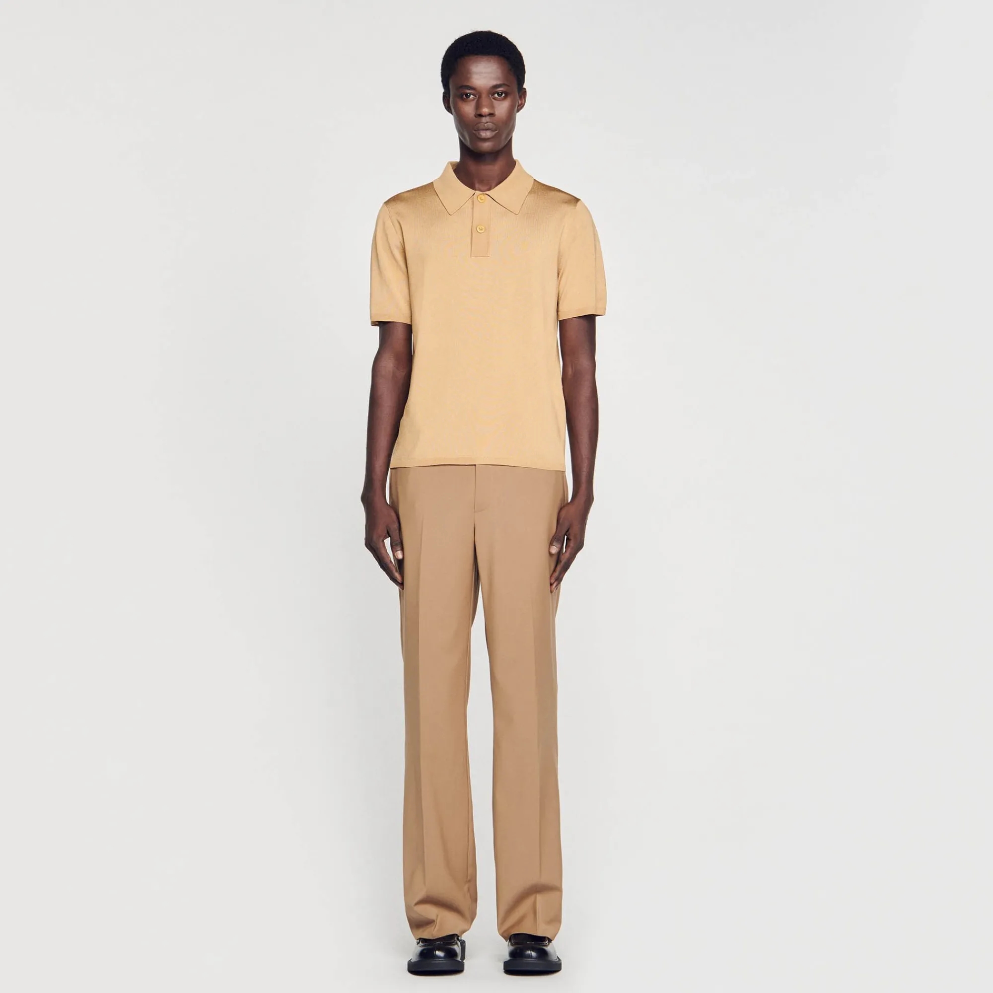 Homem Sandro Paris Polo De Malha De Manga Curta