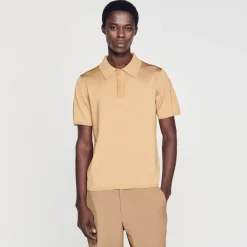 Homem Sandro Paris Polo De Malha De Manga Curta