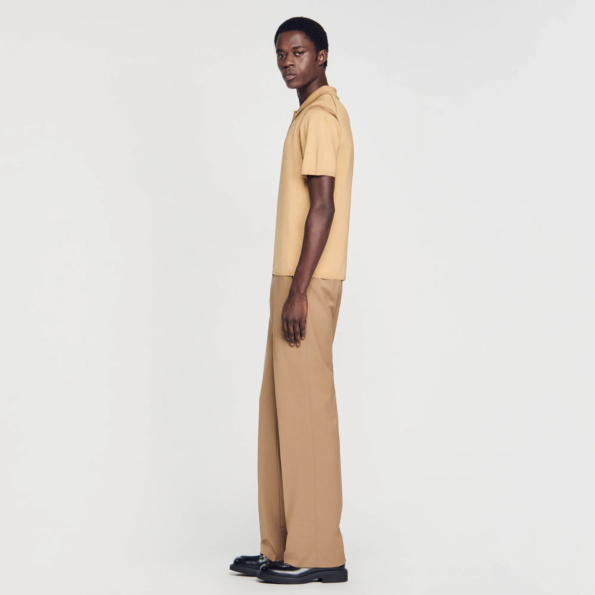 Homem Sandro Paris Polo De Malha De Manga Curta