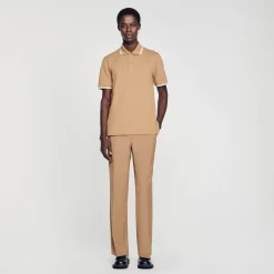 Homem Sandro Paris Polo Pique De Algodao