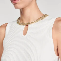 Mulheres Sandro Paris Regata Com Decote Em Joia