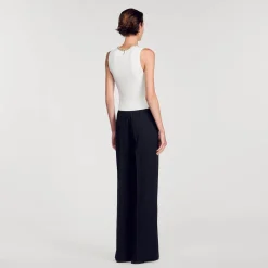 Mulheres Sandro Paris Regata Com Decote Em Joia