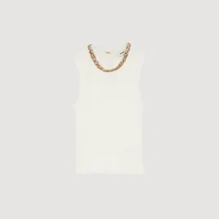 Mulheres Sandro Paris Regata Com Decote Em Joia