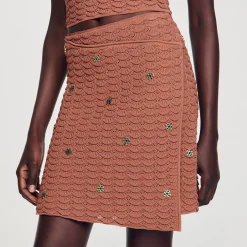 Mulheres Sandro Paris Saia Curta Assimetrica