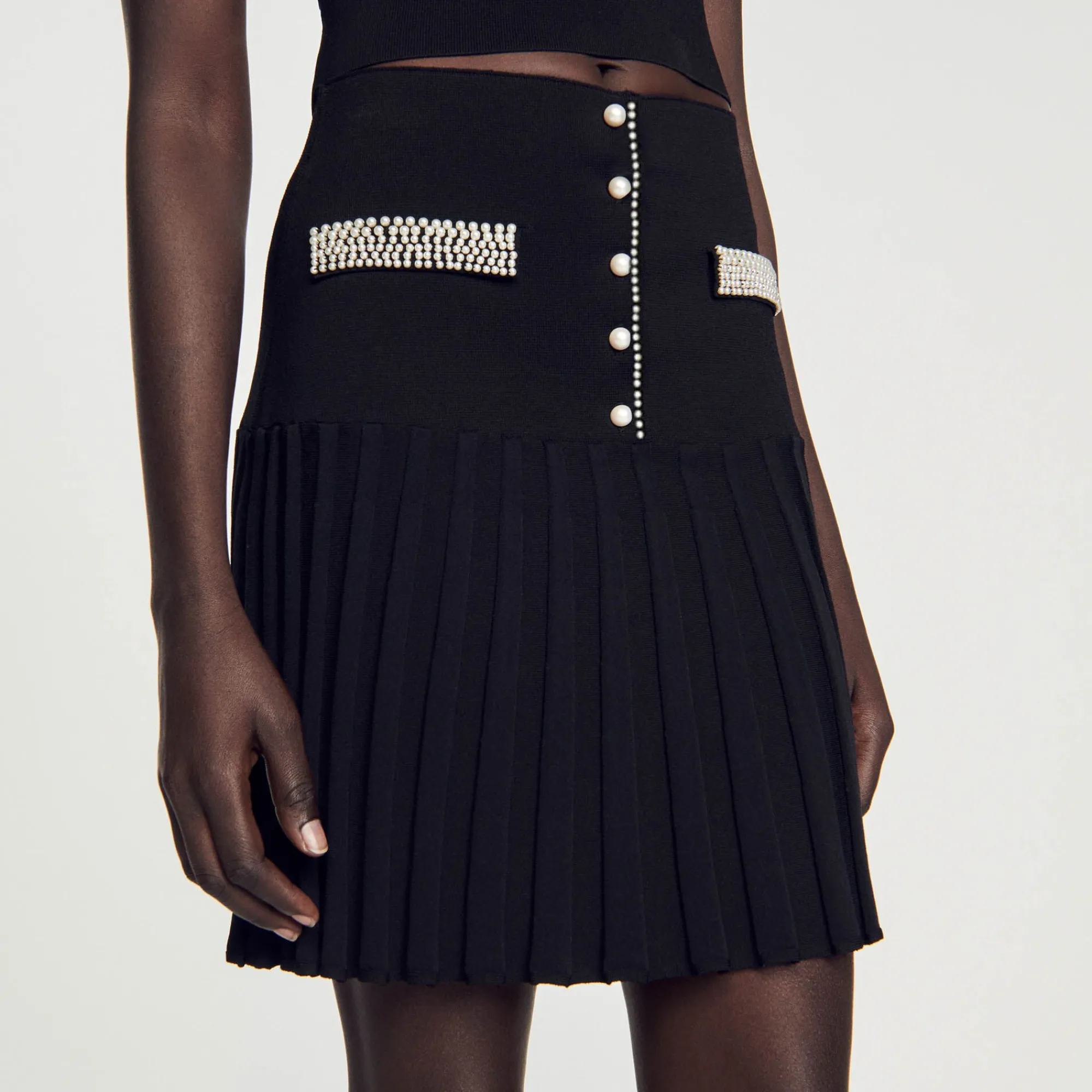 Mulheres Sandro Paris Saia Curta Com Pedras