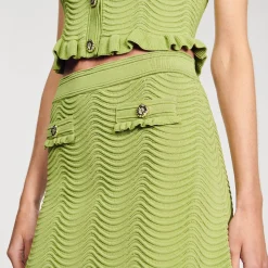 Mulheres Sandro Paris Saia Curta De Malha