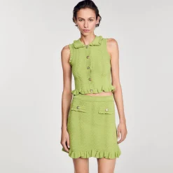 Mulheres Sandro Paris Saia Curta De Malha