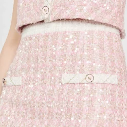 Mulheres Sandro Paris Saia Curta De Sarja