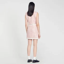 Mulheres Sandro Paris Saia Curta De Sarja