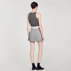 Mulheres Sandro Paris Saia Curta Plissada