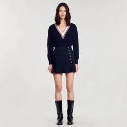 Mulheres Sandro Paris Saia Curta Plissada