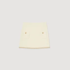 Mulheres Sandro Paris Saia De Sarja Pedra