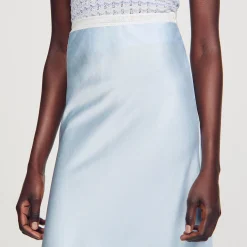 Mulheres Sandro Paris Saia Longa De Cetim