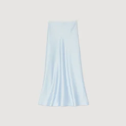 Mulheres Sandro Paris Saia Longa De Cetim