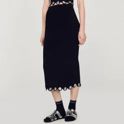 Mulheres Sandro Paris Saia Longa De Malha