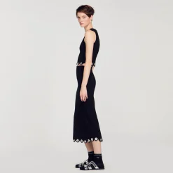 Mulheres Sandro Paris Saia Longa De Malha