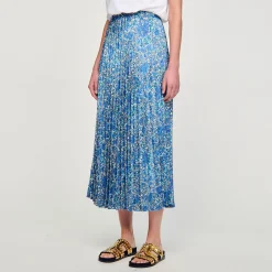 Mulheres Sandro Paris Saia Longa Fluida Com Estampa Floral