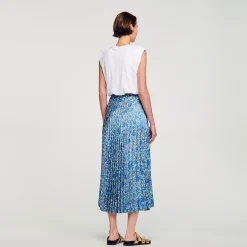 Mulheres Sandro Paris Saia Longa Fluida Com Estampa Floral