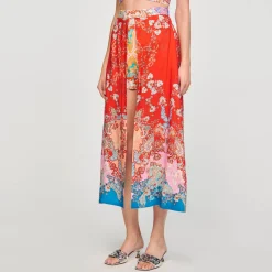 Mulheres Sandro Paris Saia Longa Trompe L'Oeil