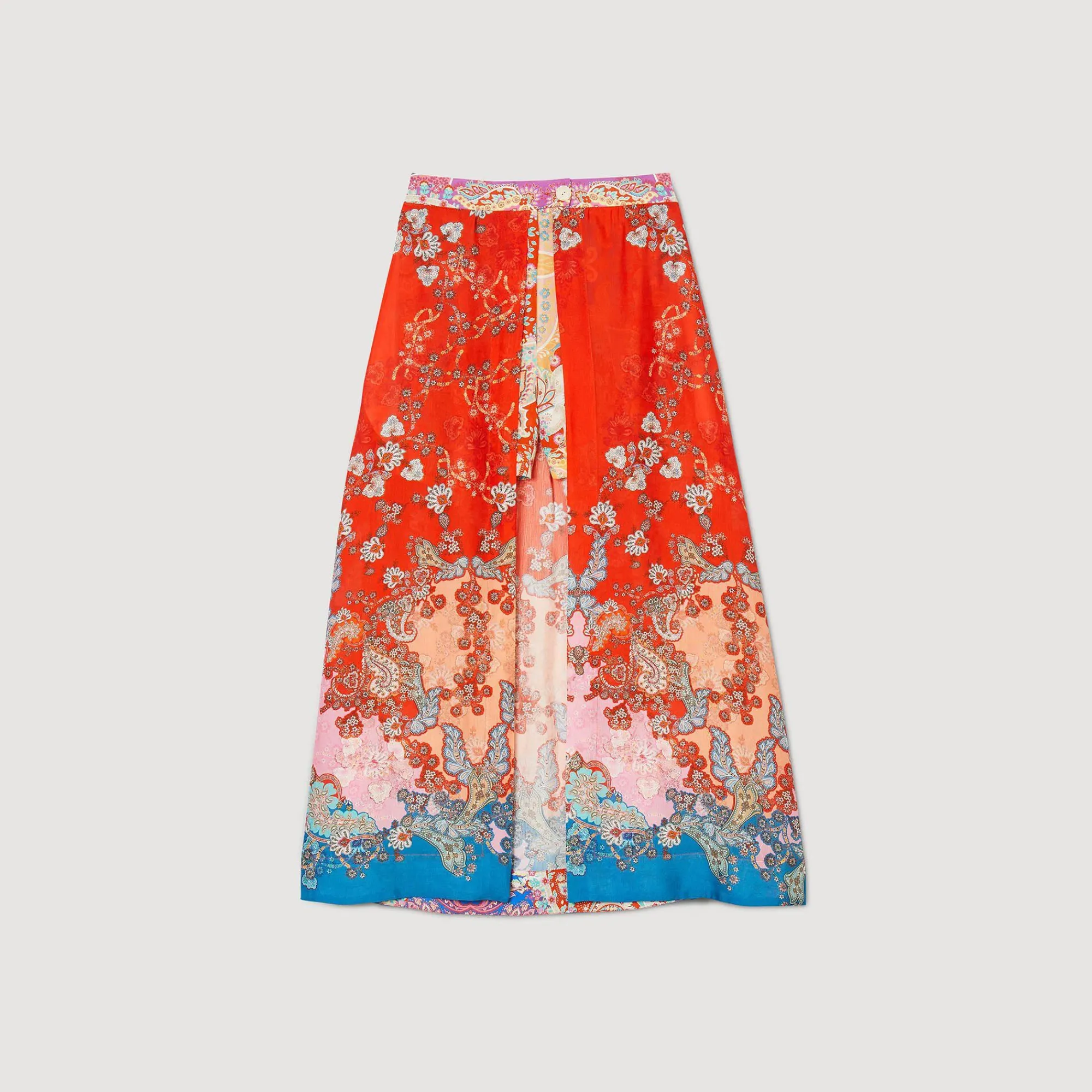 Mulheres Sandro Paris Saia Longa Trompe L'Oeil