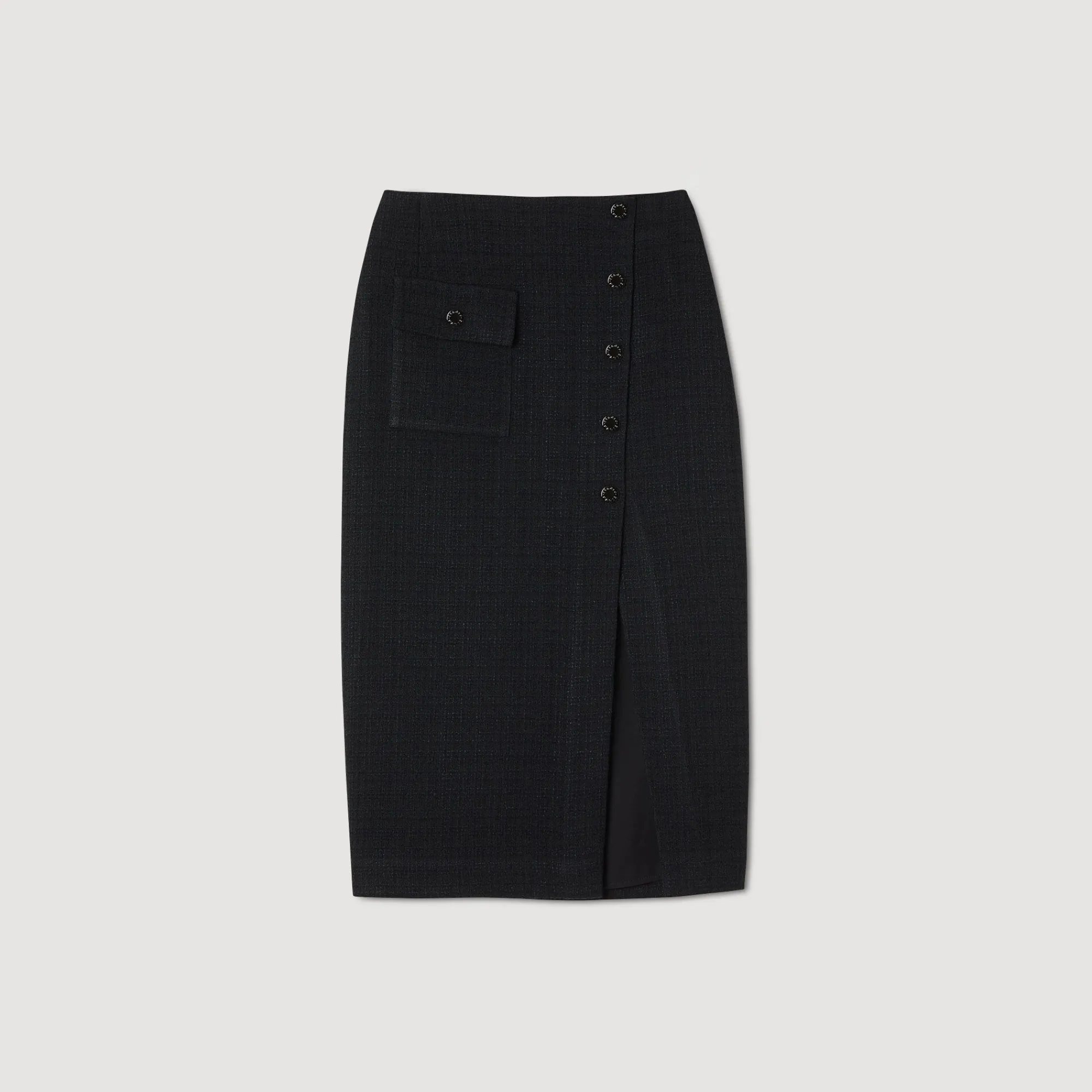 Mulheres Sandro Paris Saia Midi De Tweed