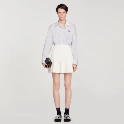 Mulheres Sandro Paris Saia Plissada