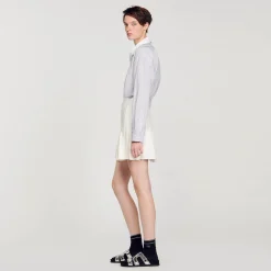 Mulheres Sandro Paris Saia Plissada