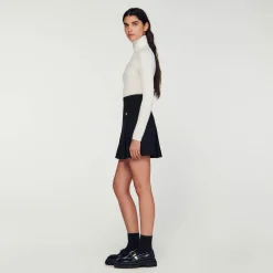 Mulheres Sandro Paris Saia Plissada De Tweed