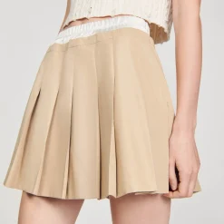 Mulheres Sandro Paris Saia Plissada