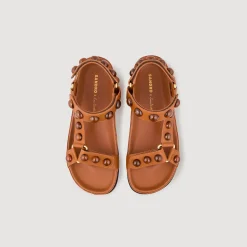 Mulheres Sandro Paris Sandálias Com Tachas