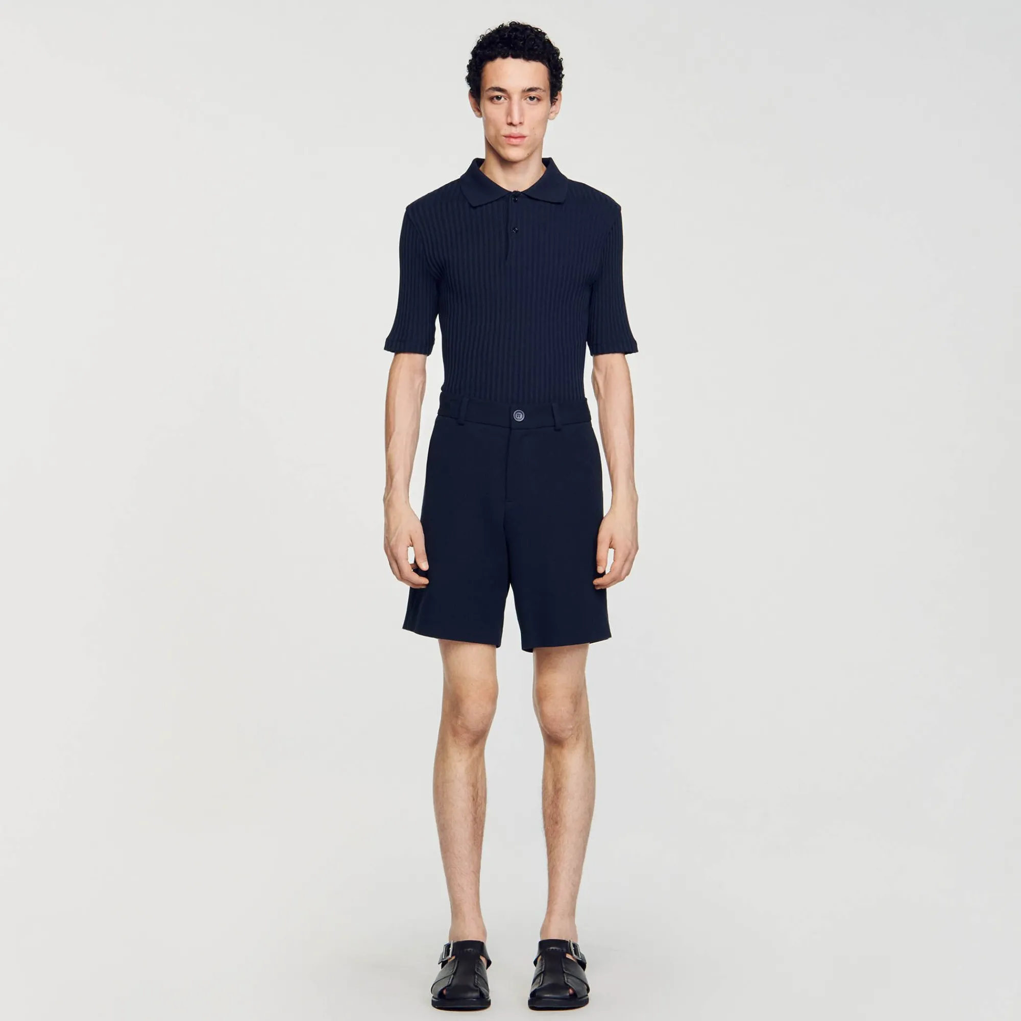 Homem Sandro Paris Shorts De Algodao