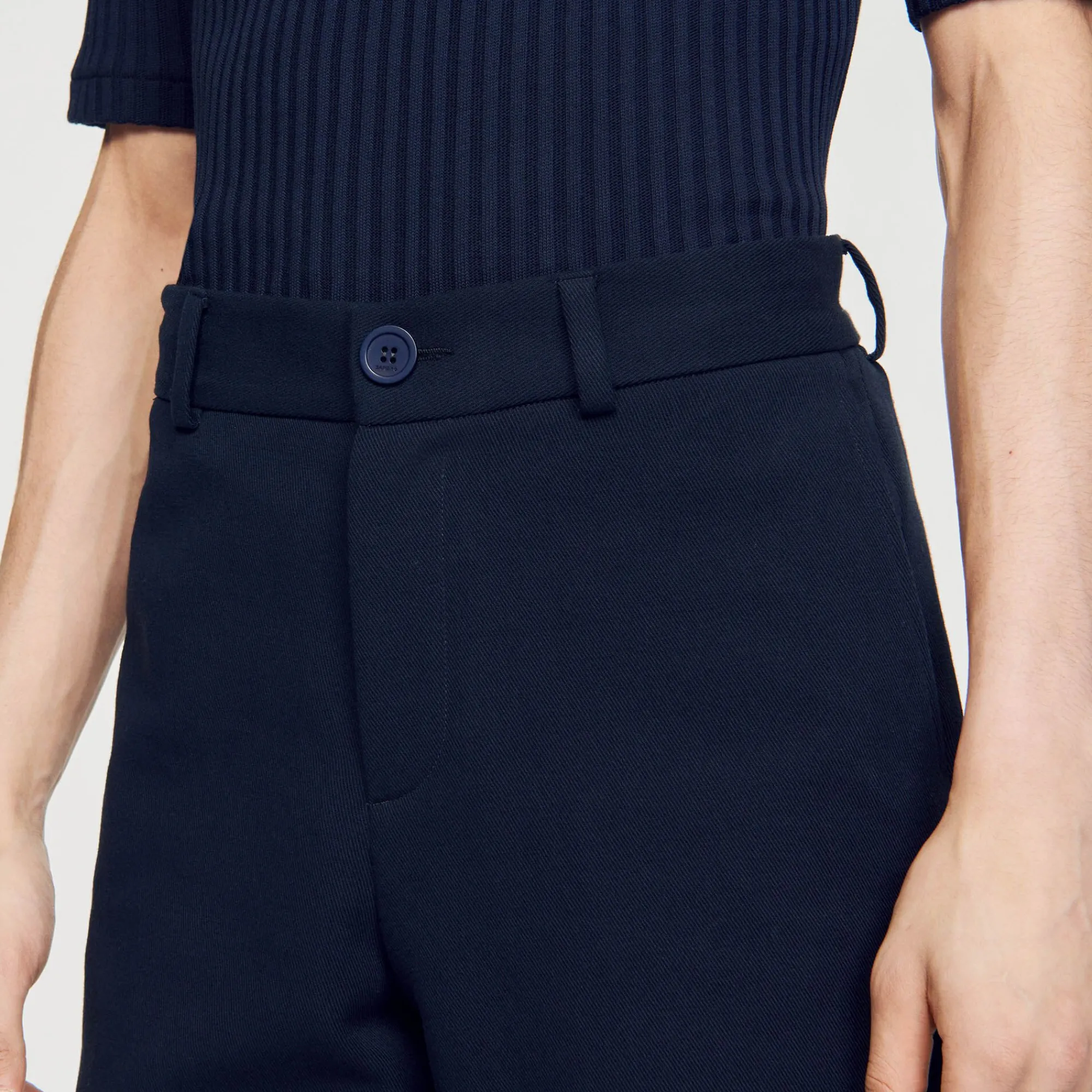 Homem Sandro Paris Shorts De Algodao