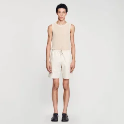 Homem Sandro Paris Shorts De Algodao