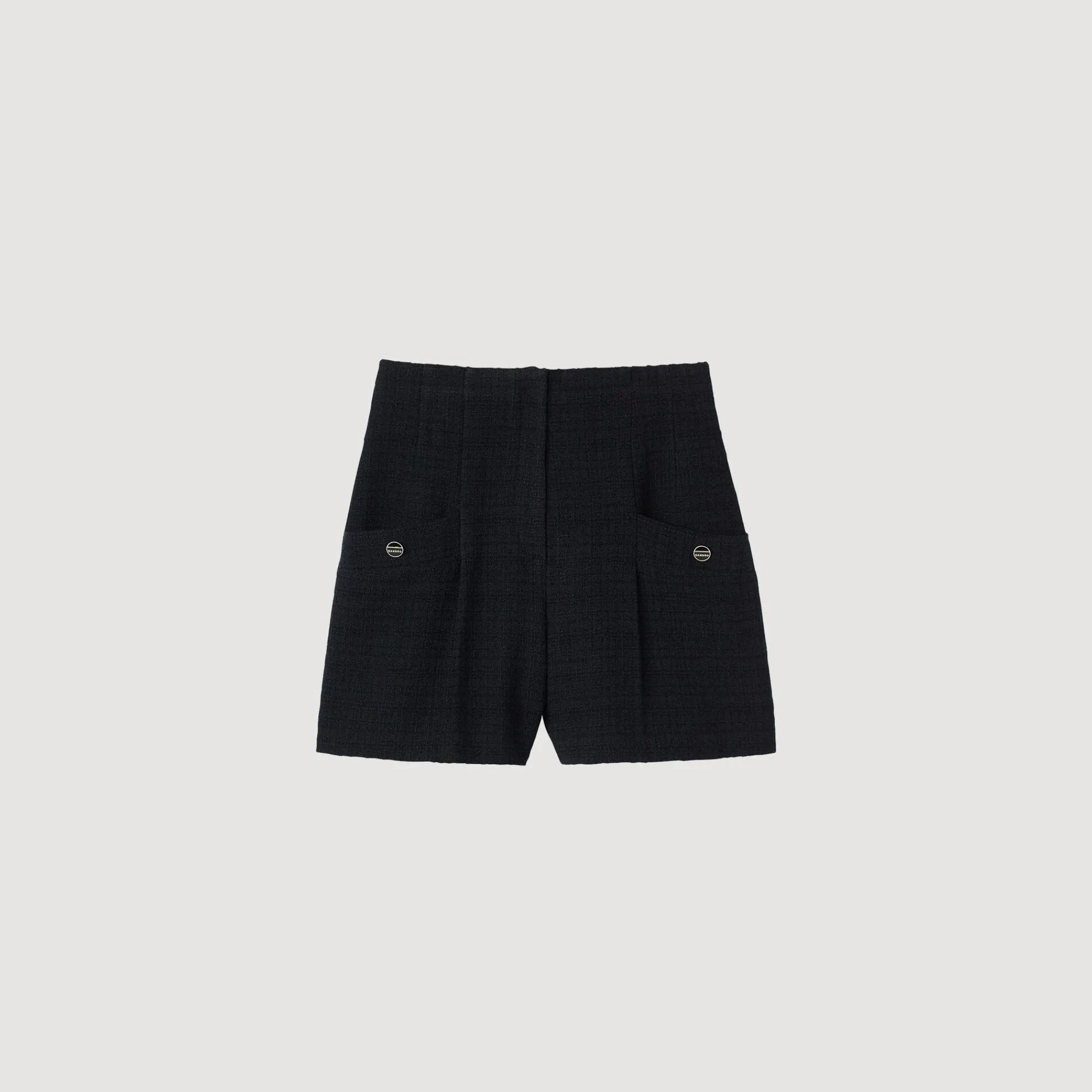Mulheres Sandro Paris Shorts De Tweed Com Cintura Alta