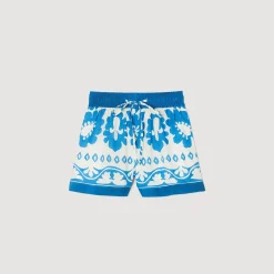 Mulheres Sandro Paris Shorts Largos E Estampados